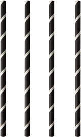 thumbnail of 800 Stück Shake-Halme, Papier  pure  Ø 8 mm · 20 cm schwarz/weiss  Stripes