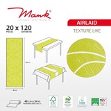 thumbnail of MANK Tischläufer Airlaid Hugo in Hellgrün, 40 cm x 24 m , 1 Stück - Strukturen Linien Tischtuch