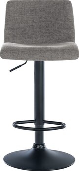 thumbnail of Décoshop26 - Barhocker x1 schlichtes Design mit hellgrauer Stofffußstütze und schwarzen Metallbeinen 10_0004558