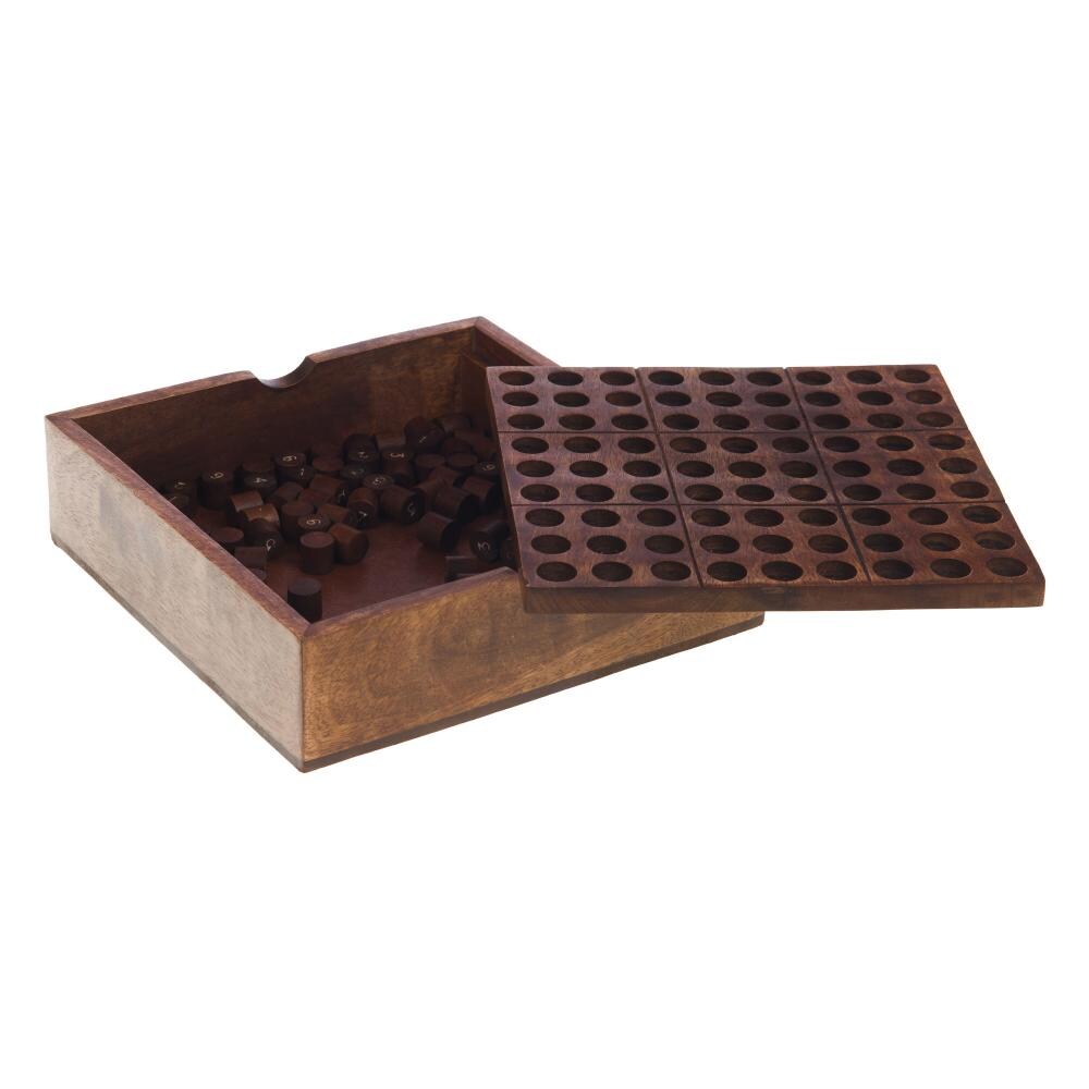 Boite sudoku en   -  Marron Carré Bois Amadeus 19.25x19.25 cm