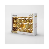 thumbnail of GLOUPIE Box 42 Palline Per Albero Di Natale In Vetro Resistente Oro, 3 Misure Ø 7, 6, 5 cm, In Diverse Finiture Color Oro