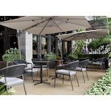 thumbnail of METRO PROFESSIONAL Mesa de bistrô dobrável Aveiro, aço, impressão efeito madeira, Ø 60 cm, redonda, cinzento escuro/preto