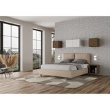 thumbnail of Letto senza rete imbottito 160x210 similpelle tortora Antea