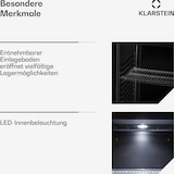 thumbnail of Brooklyn 30 Mini-Kühlschrank Glastür LED Ablage Schwarz