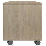 thumbnail of vidaXL TV-Schrank mit Rollen Sonoma-Eiche 90x35x35 cm Holzwerkstoff