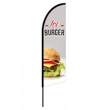 thumbnail of Drapeau Burger 2m40 - mât + voile - Drapeaupublicitaire