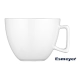 thumbnail of 6 x Kaffee-/Cappuccino-Tasse, Inhalt: 0,20 ltr., mit Untertasse, Form CREMA, UNI WEISS, Henkelform eckig, Höhe: 7,0 cm