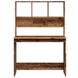 thumbnail of vidaXL Schreibtisch mit Regal Altholz-Optik 102x45x148cm Holzwerkstoff
