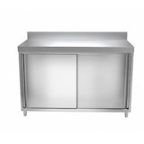 thumbnail of Armario de trabajo profesional de acero inoxidable de 160x70 cm - con borde