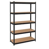 thumbnail of Etagère de Rangement Noire 90 x 60cm x H180cm - Hoogwaardige metalen legplank met 5 vakken voor zwaar gebruik 1500kg INTEC