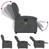 thumbnail of vidaXL Massagesessel mit Aufstehhilfe Elektrisch Grau Kunstleder