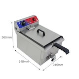 thumbnail of Gasfrit – Fritadeira elétrica 1 cuba 13 L com torneira, profissional, industrial, ultrarrápida 5000 W, termostato E.G.O, alta qualidade