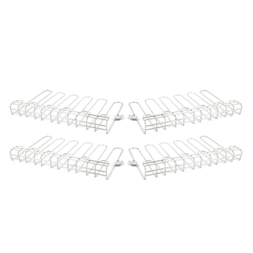 Hostelnovo - Pack de 4 Soportes Cuelga Copas Inox 45 x 31 x 5,5 cm