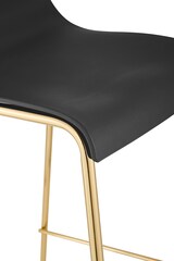 thumbnail of Barhocker Hover Kunststoff Vierfußgestell Gold schwarz