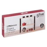 thumbnail of Étagère 2 niveaux en métal noir L 40 x P 17,5 x H 35 cm