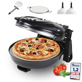 thumbnail of Sommertal PizzaProfi Pizzaofen, 32cm Pizzastein, schnelle 3-Minuten Pizza, 5-teiliges Set mit 2x Pizzaschieber, Pizzaschneider