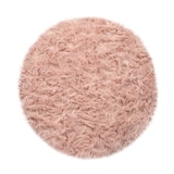 thumbnail of Hochflor Teppich Shaggy waschmaschinenwaschbar Einfarbig Schlafzimmer schmutzabweisend Rosa Rund 120D | 100% Polyester | Florhöhe: 60 mm