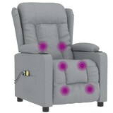 thumbnail of vidaXL Massagesessel Elektrisch Hellgrau Stoff