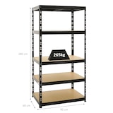 thumbnail of Schwerlastregal Tiger | HxBxT 180x90x60 cm |  Fachlast 265kg | Schwarz