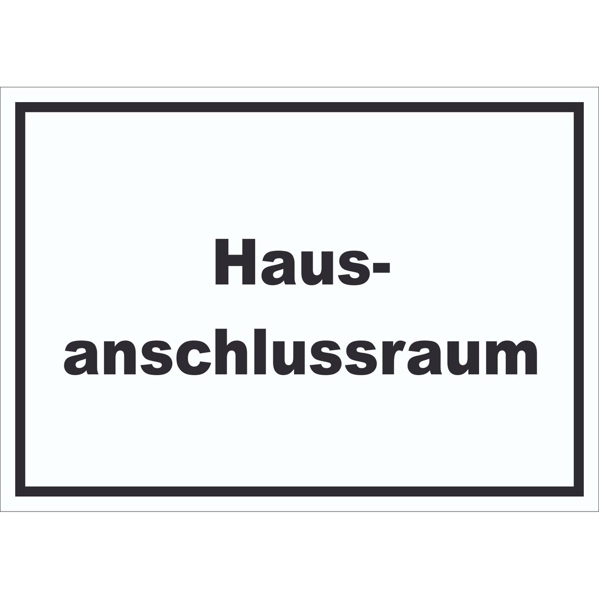 Hausanschlussraum Schild mit Text HAR waagerecht A6 (105x148mm)