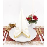 thumbnail of Airlaid Serviette Just Married in Gold, 40 x 40 cm, 50 Stück - APARTina