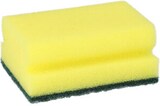 thumbnail of 6 Topfreiniger, Schwamm eckig 4,1 cm x 9,5 cm x 6,8 cm gelb/grün mit Griffrille, kratzend