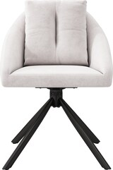 thumbnail of Merax Esszimmerstuhl (360° drehbar, Set, 2 St), 2er Set Polsterstühle Drehstuhl mit Rückenkissen Wohnzimmerstuhl Samt, Beige