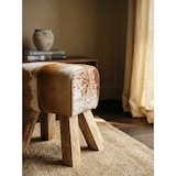 thumbnail of Ziegenfell-Sitzhocker, Moderner Landhausstil, Haarleder - Komfortabel & Stilvoll. Braun, Material: Tierfell, 40x30x47 cm | Kadima Design