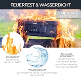 thumbnail of HMF 250437 Feuerfeste wasserdichte Dokumentenbox mit Zahlenschloss, DIN A4, 44,5 x 16,5 x 33 cm, Schwarz