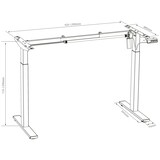 thumbnail of VCM Schreibtisch Lona Schwarz / Honig-Eiche H. 71-120 x B. 110 x T. 50 cm