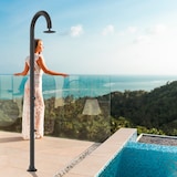 thumbnail of Sined Luna Timer p Nera Doccia In Alluminio Acqua Fredda Temporizzata Lavapiedi Soffione Nera