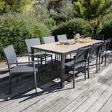 thumbnail of Fauteuil de jardin aluminium et textilène gris