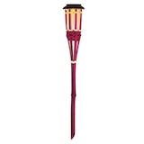 thumbnail of LED Solar Gartenfackel Bambus simulierter Flammeneffekt pink Solarfackel Garten
