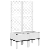 thumbnail of vidaXL Plantenbak met latwerk 80x40x142 cm polypropeen wit