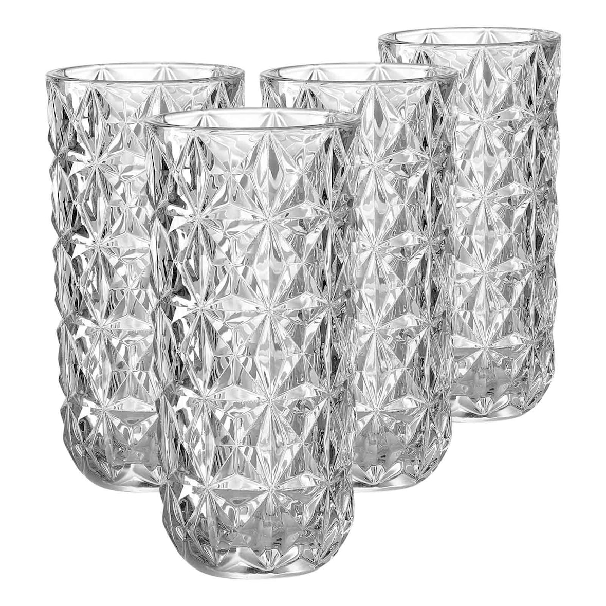 Ritzenhoff & Breker Luca Vase 19,5 cm gekreuzt 4er Set