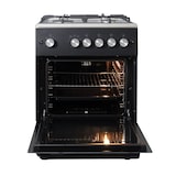 thumbnail of Gasline Gas Standherd SHGG6060FGWB 60cm schwarz/Edelstahl Gasbackofen mit Thermostat, 4 flammig WOK Brenner, Grill und Umluft Erdgas LPG