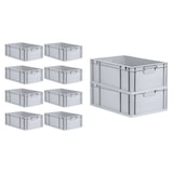 thumbnail of PROREGAL 10x Eurobox NextGen Grip | HxBxT 22x40x60cm | 44 Liter | Griffe geschlossen | Verstärkter Boden | Eurobehälter
