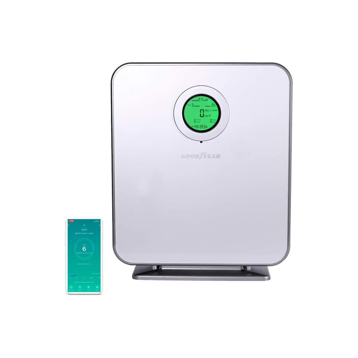 Filtro HEPA do purificador de ar 22W remove 99,9% das bactérias até 88m² Lâmpada UV-C Goodyear