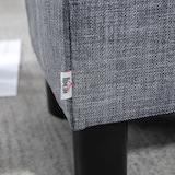 thumbnail of HOMCOM Pouf Poggiapiedi Imbottito in Tessuto Effetto Lino Grigio