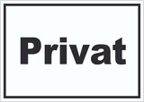 thumbnail of Privat Schild schwarz-weiß A4 (210x297mm)