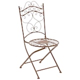 thumbnail of Lot de 2 Chaises de jardin pliables Indra en fer forgé Marron antique
