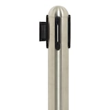 thumbnail of Securit® Poteau d'accueil Rétractable - Chrome - 100cm - Bande nylon 205cm Grise - Ensemble complet pied + socle