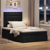 thumbnail of vidaXL Ottoman-Bett mit Matratze & LEDs Schwarz 120x190 cm Stoff