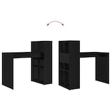 thumbnail of vidaXL Schreibtisch mit Regal Schwarz Eichen-Optik 108 x 55 x 103.5 cm