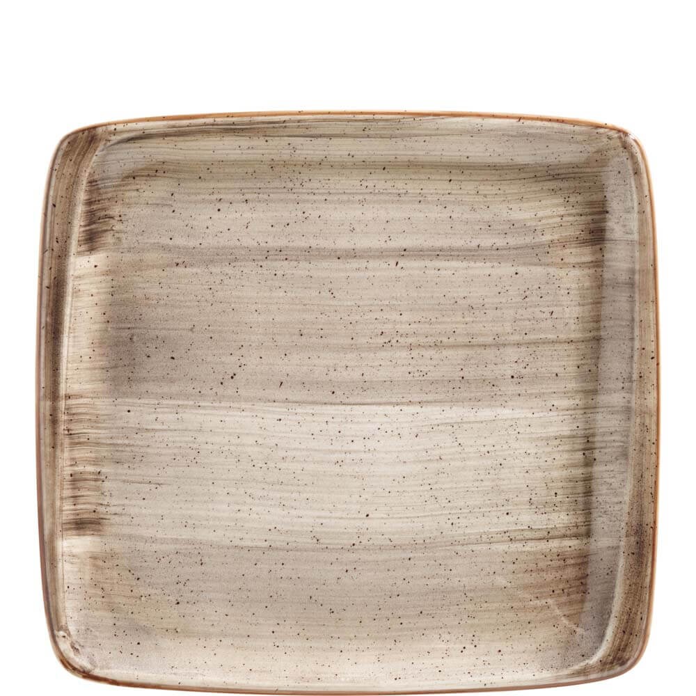 2x Bonna Aura Terrain Moove Platte rechteckig 32x30cm 2,5cm hoch Beige Creme Hellbraun Porzellan ATRMOV41KR Servierplatte Speise Geschirr
