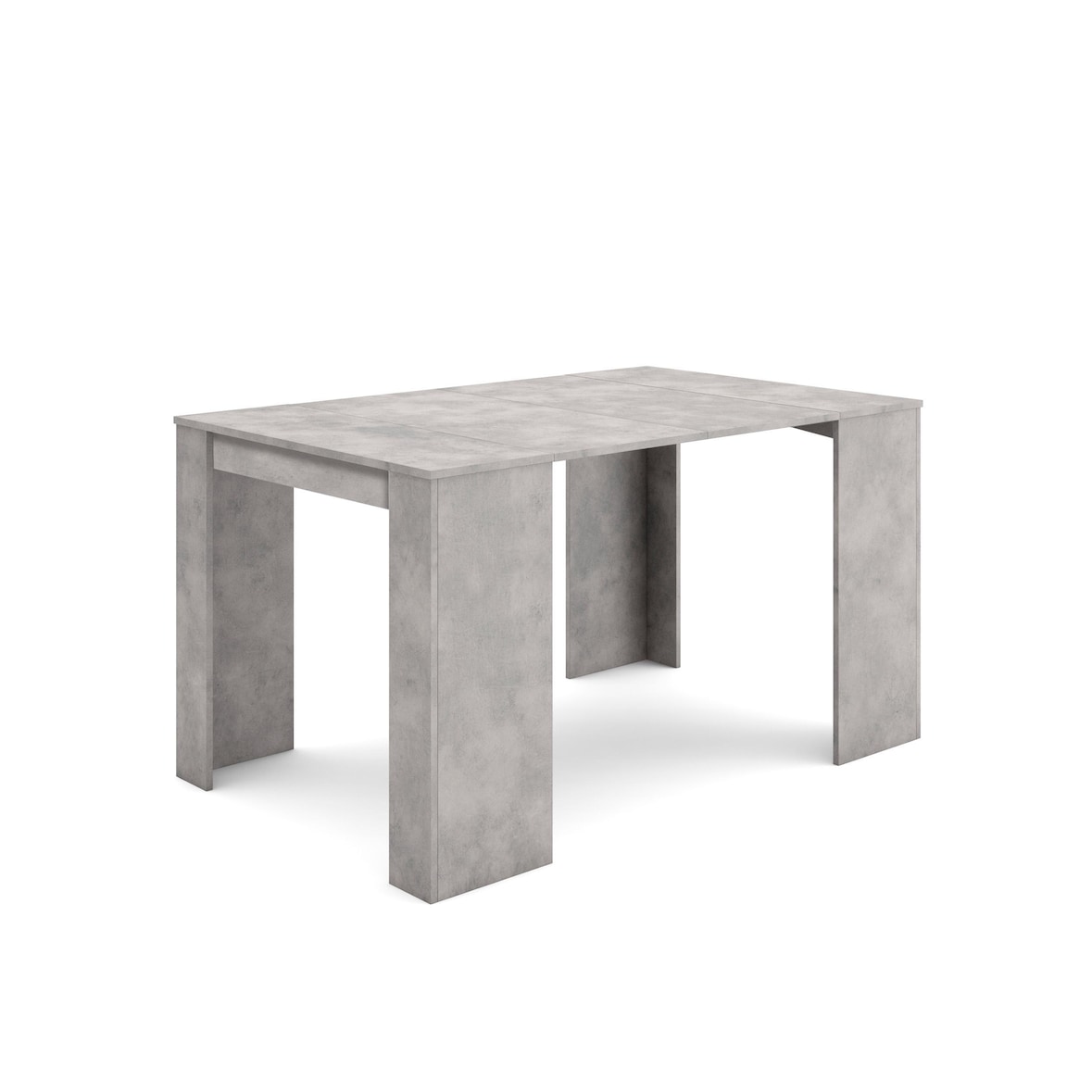 Consolle allungabile, Tavolo consolle allungabile, 140, Per 6 persone, Tavolo da pranzo, Stile moderno, Cemento _ EX140CEM2020