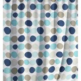 thumbnail of Textil Duschvorhang Punkte Blau Beige 180x200 cm, inkl. Duschvorhangringe inkl. Beschwerung