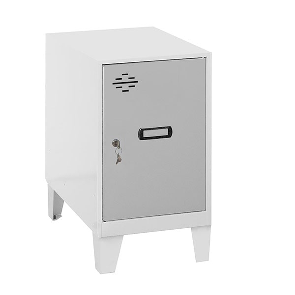 Metallschrank mini zerlegt WEISS/GRAU 575x400x500 mm (Höhe x Länge x Breite)