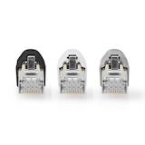 thumbnail of Nedis RJ45-Stecker - RJ45 Pass Through - Festes/verseiltes FTP CAT7 - Gerade - Vergoldet - 10 Stück - Polycarbonate - Grau / Schwarz / Weiss - Box