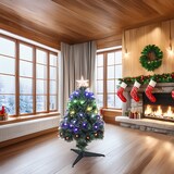 thumbnail of WellHome - Árbol de Navidad de fibra óptica con 60 Luces LED RGB y 8 funciones de color H.60cm